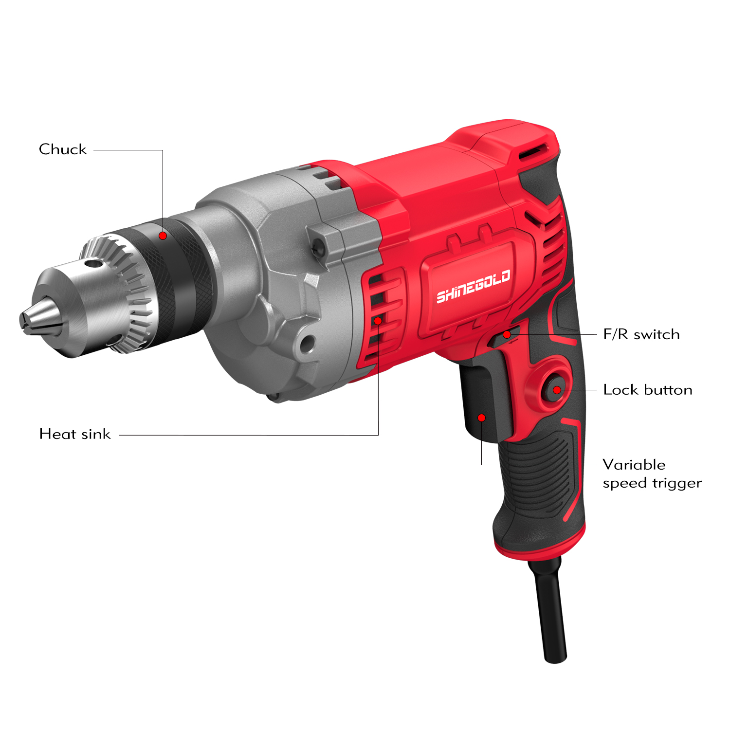 Taladro eléctrico de 10 mm y 710 w, mini taladros industriales, taladros eléctricos multifunción