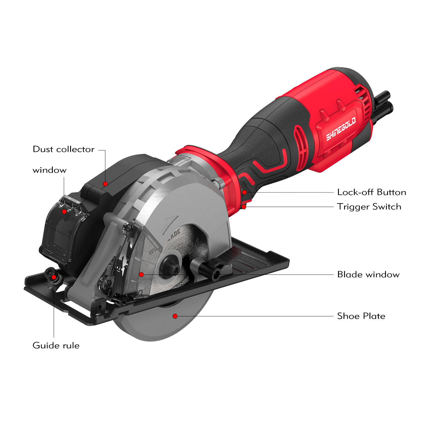 Máquina de herramientas eléctricas 705W (5.8A) Mini máquina de sierra circular de metal para cortar