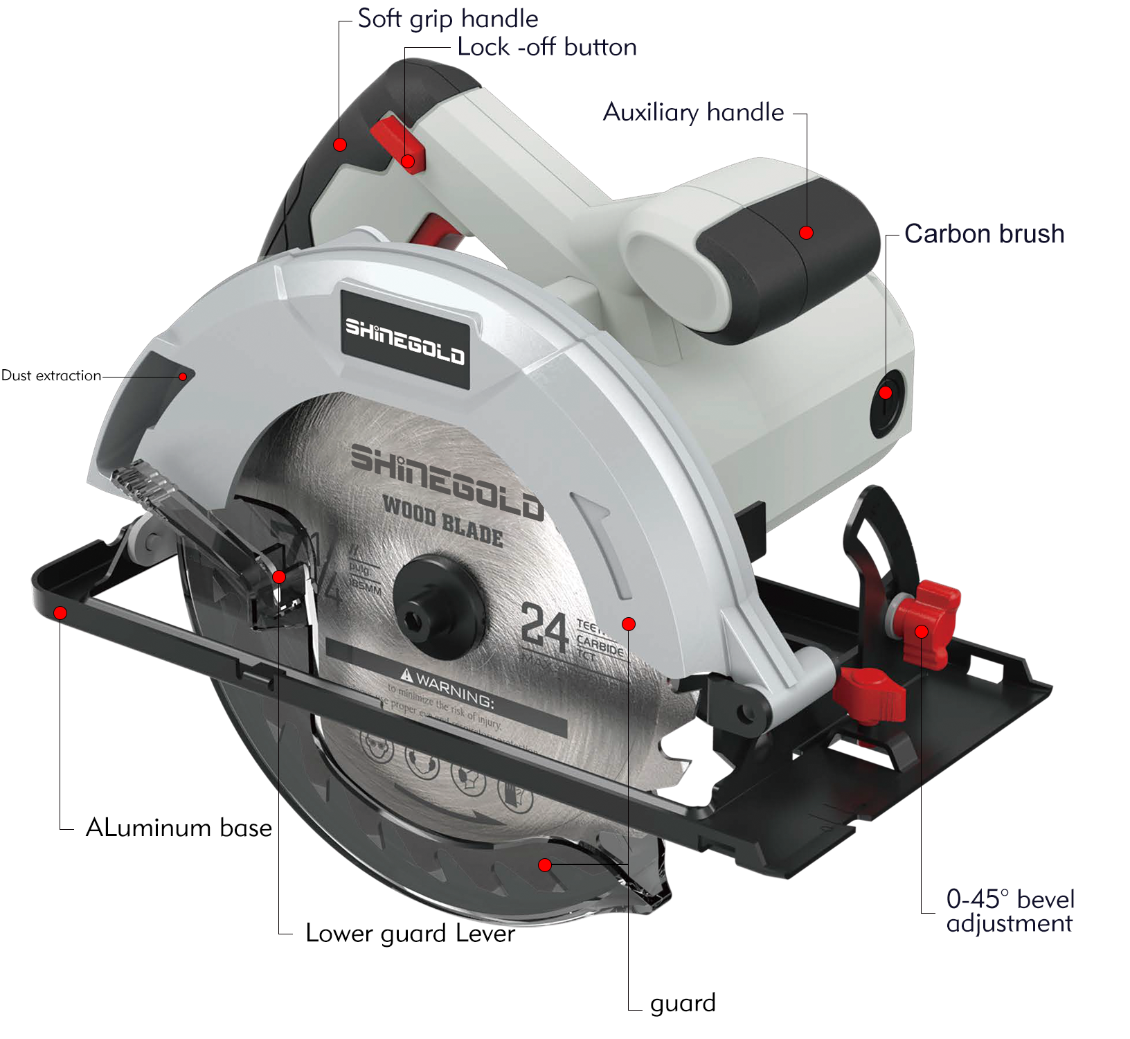 Máquina de sierra eléctrica manual de alta calidad, sierra circular eléctrica para corte de madera